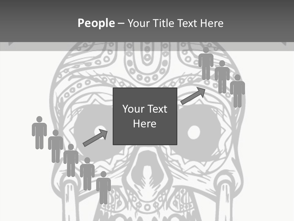 Black And White Symbol Skull PowerPoint Template