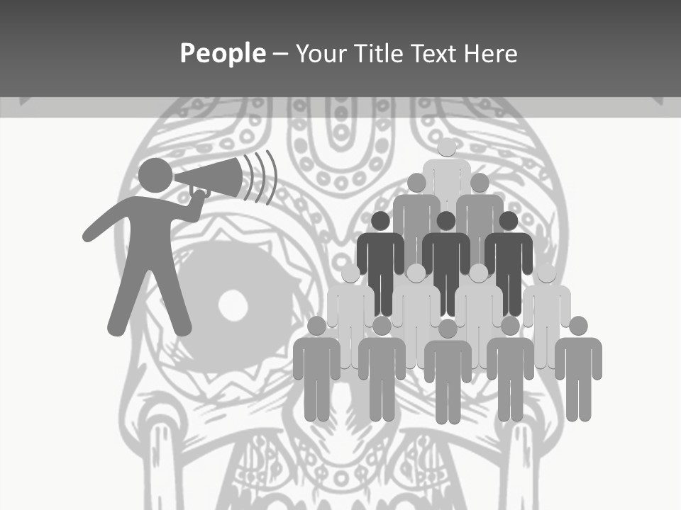 Black And White Symbol Skull PowerPoint Template