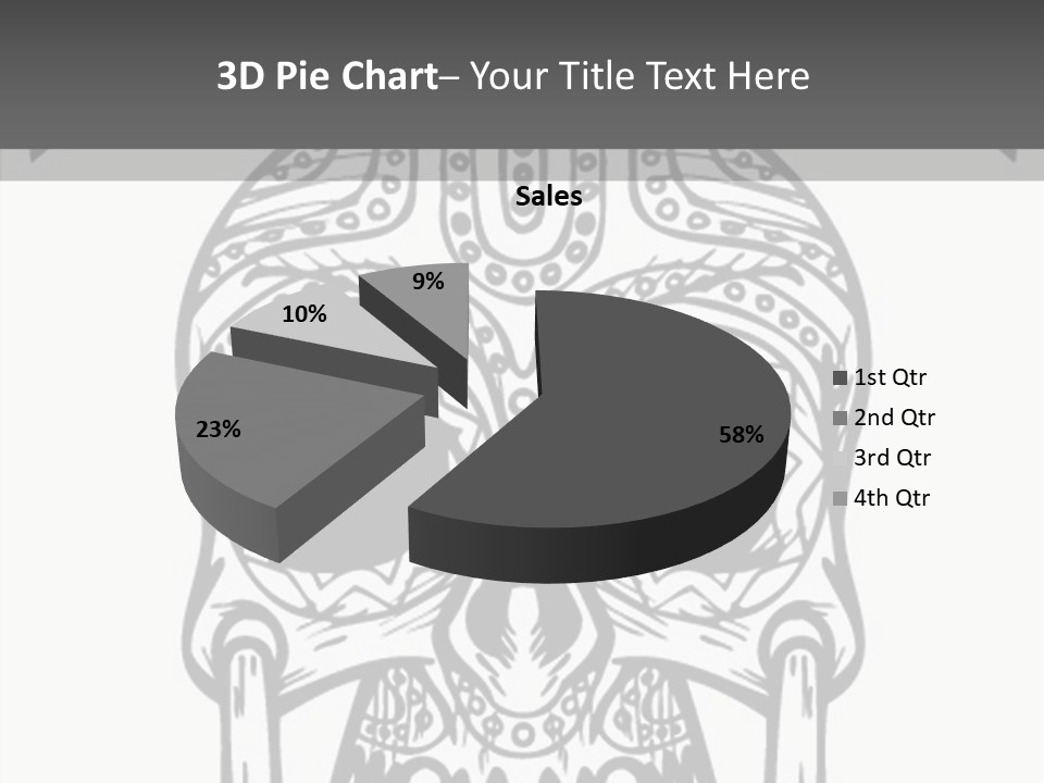 Black And White Symbol Skull PowerPoint Template