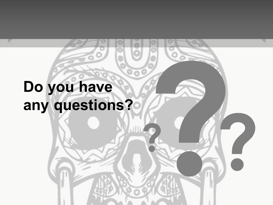 Black And White Symbol Skull PowerPoint Template