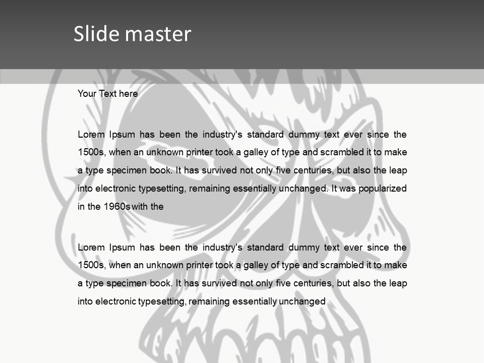 Fantasy Bones Corpse PowerPoint Template