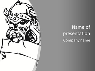 Knight Corpse Symbol PowerPoint Template