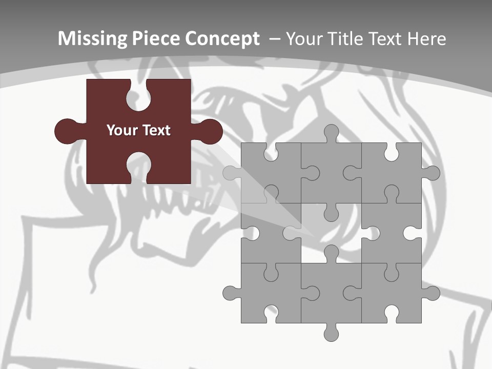 Knight Corpse Symbol PowerPoint Template