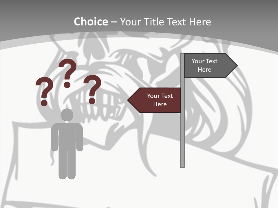 Knight Corpse Symbol PowerPoint Template