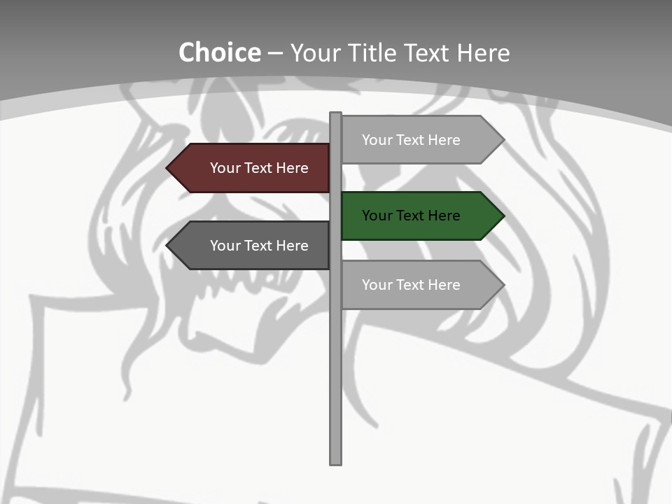 Knight Corpse Symbol PowerPoint Template