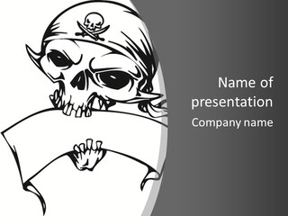 Screenprinting Danger Pirate PowerPoint Template