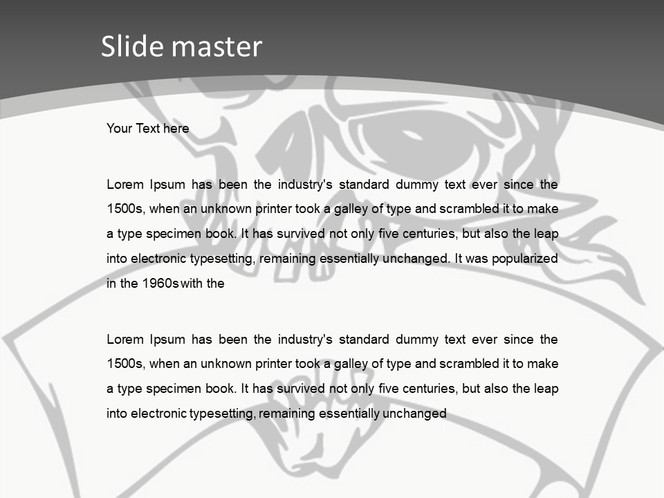 Screenprinting Danger Pirate PowerPoint Template