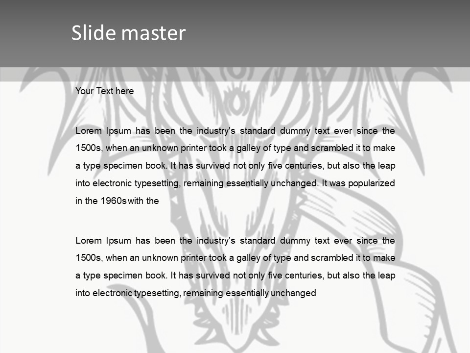 Tshirt Claw Mascot PowerPoint Template