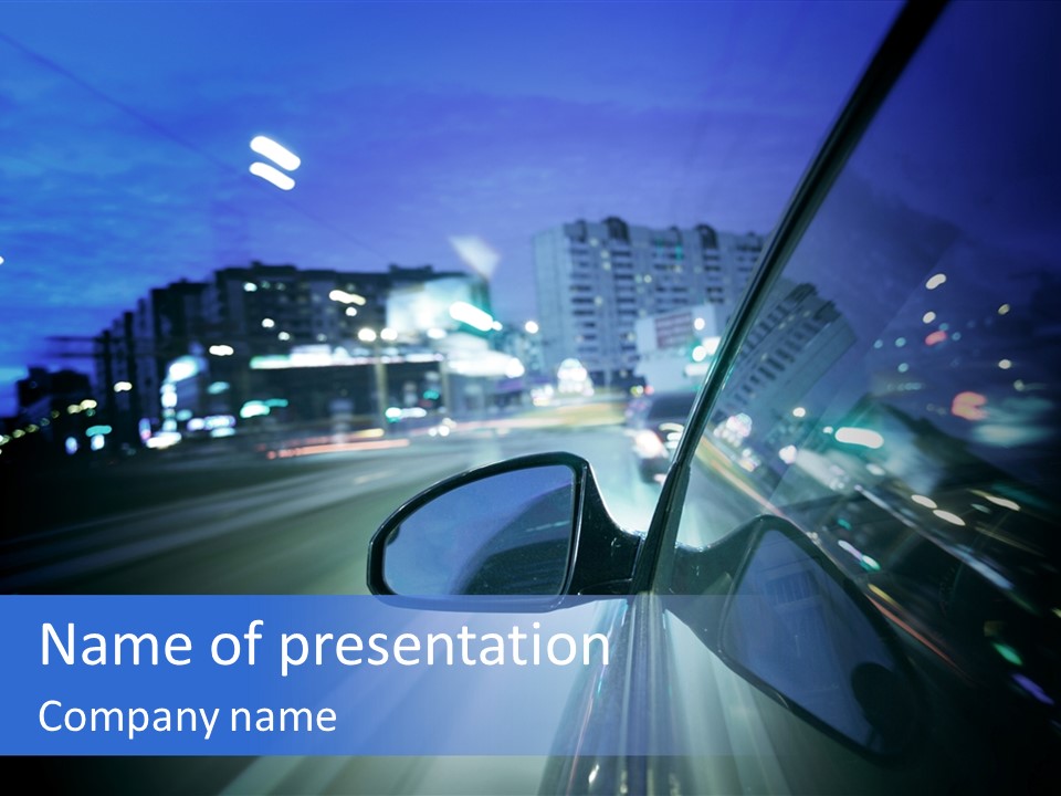 Highway Road Auto PowerPoint Template