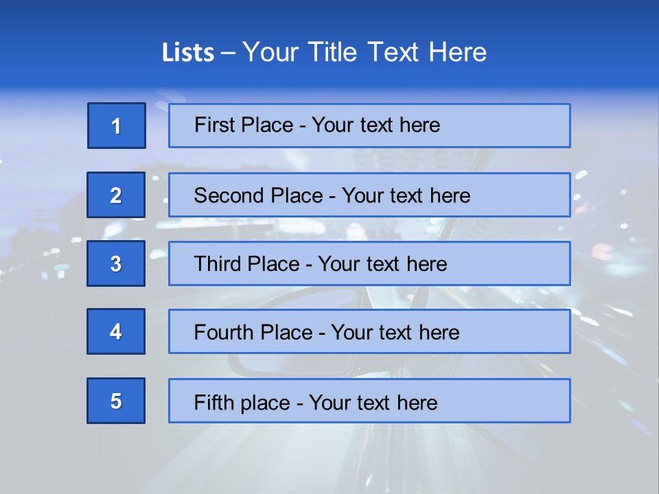 Highway Road Auto PowerPoint Template