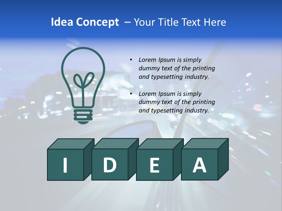Highway Road Auto PowerPoint Template
