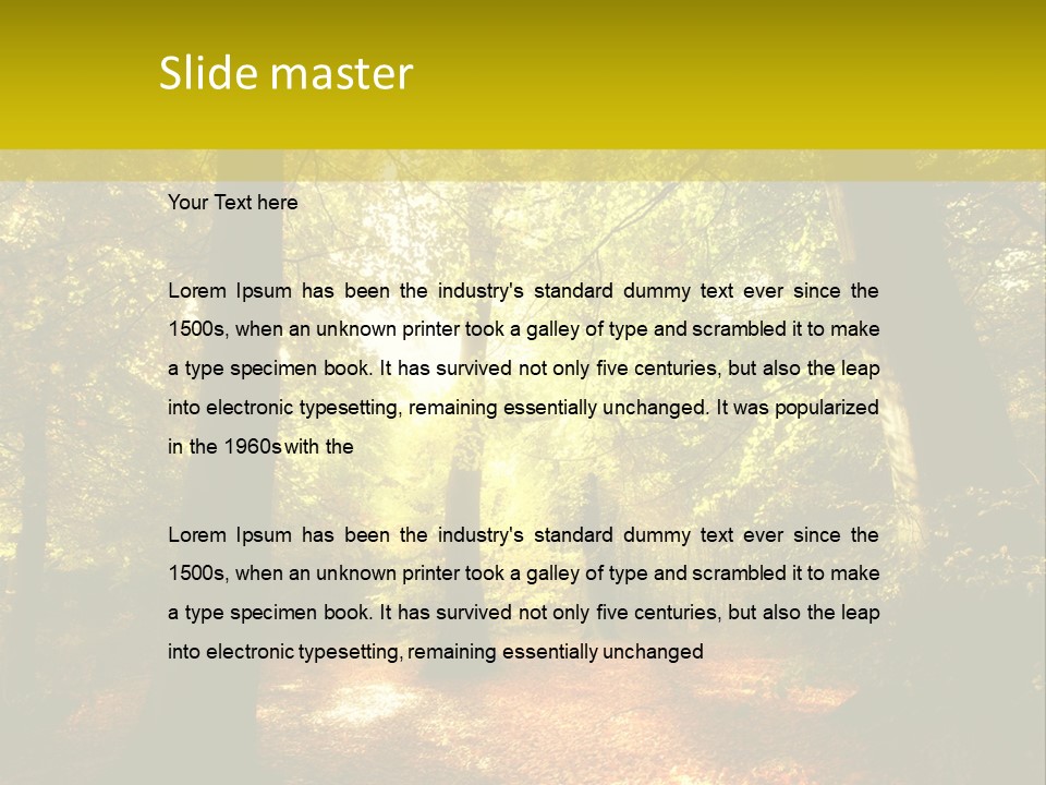 Rest Yellow Picture PowerPoint Template