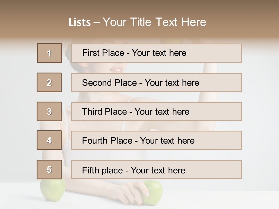 Leisure Fruit Human PowerPoint Template