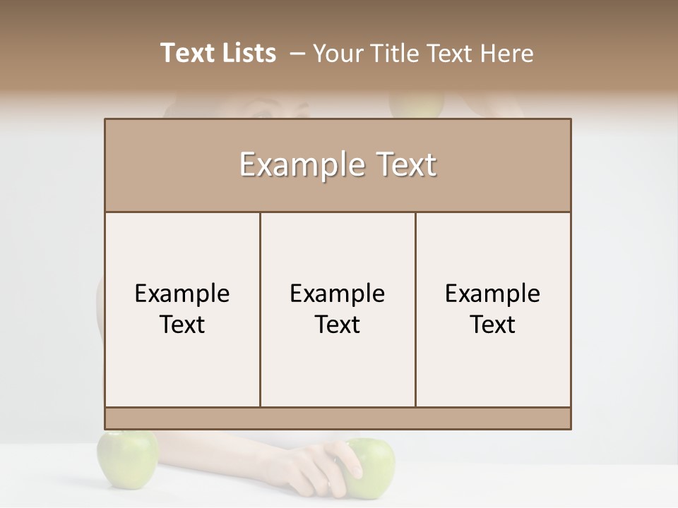 Leisure Fruit Human PowerPoint Template