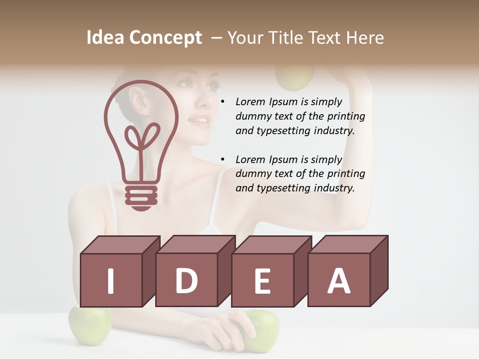 Leisure Fruit Human PowerPoint Template