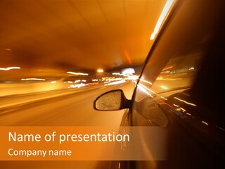 Road Destination Blurred PowerPoint Template