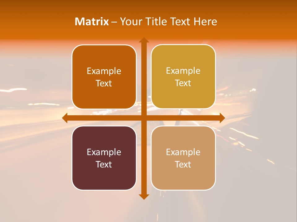 Road Destination Blurred PowerPoint Template