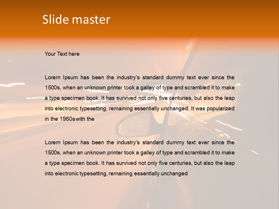 Road Destination Blurred PowerPoint Template