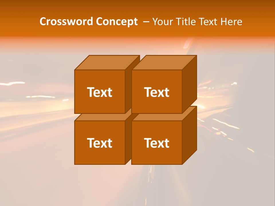 Road Destination Blurred PowerPoint Template