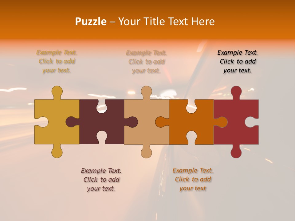 Road Destination Blurred PowerPoint Template