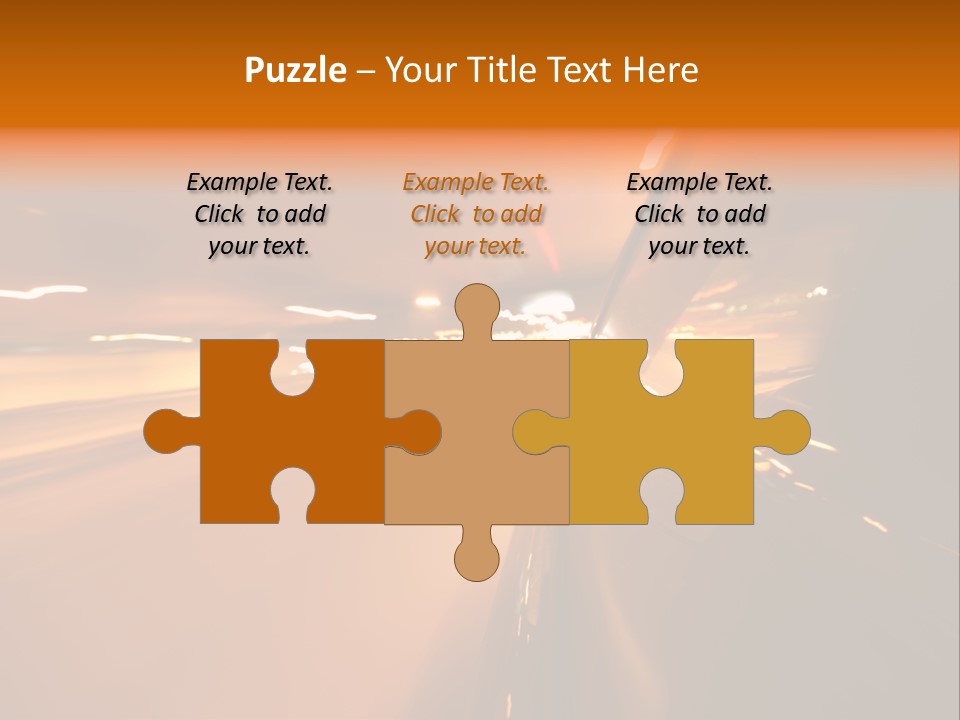 Road Destination Blurred PowerPoint Template