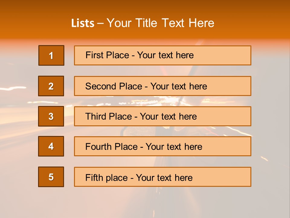 Road Destination Blurred PowerPoint Template