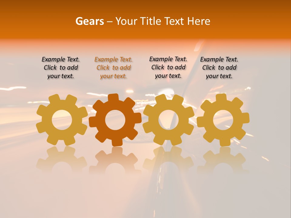 Road Destination Blurred PowerPoint Template