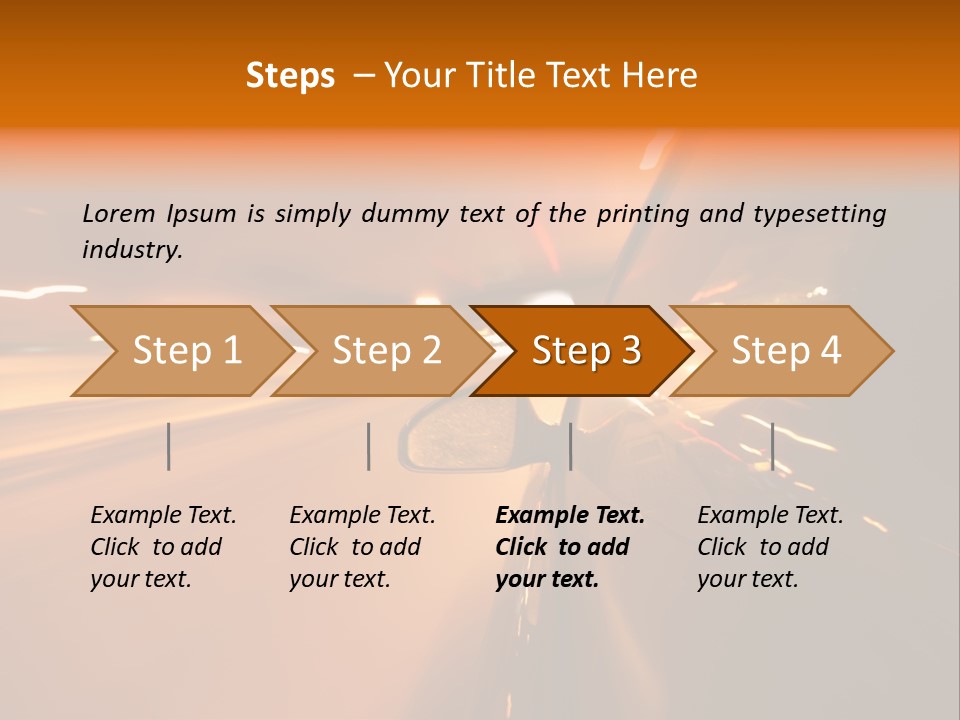 Road Destination Blurred PowerPoint Template