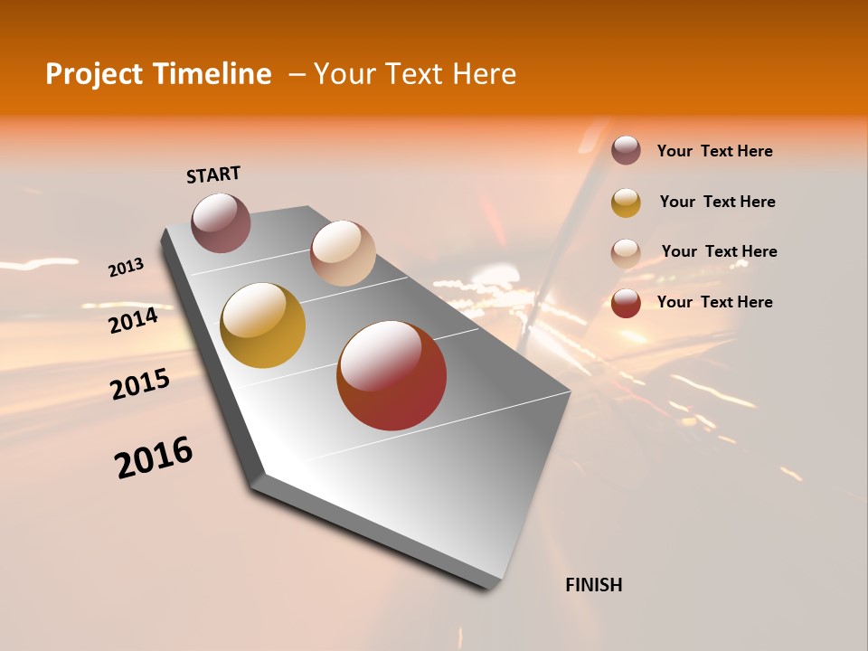 Road Destination Blurred PowerPoint Template