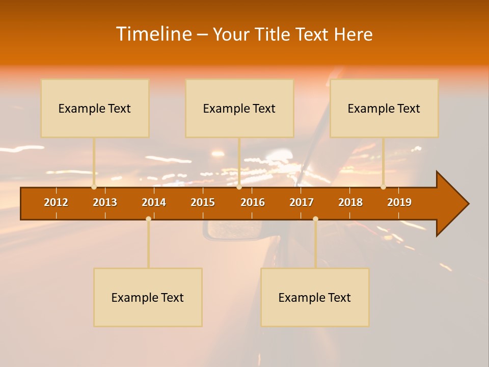 Road Destination Blurred PowerPoint Template