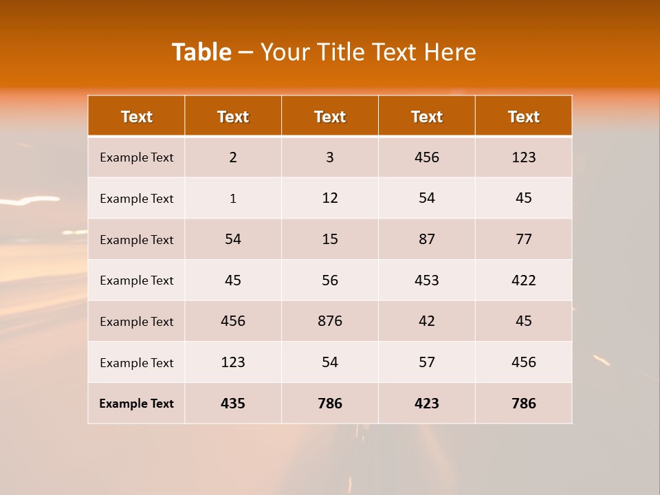 Road Destination Blurred PowerPoint Template