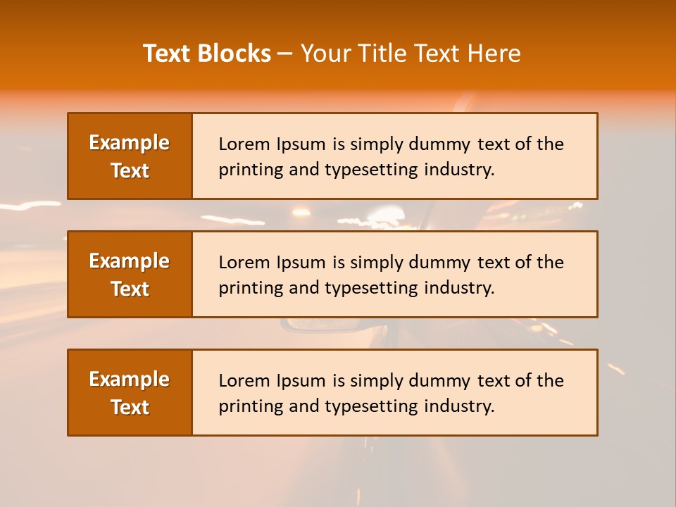 Road Destination Blurred PowerPoint Template