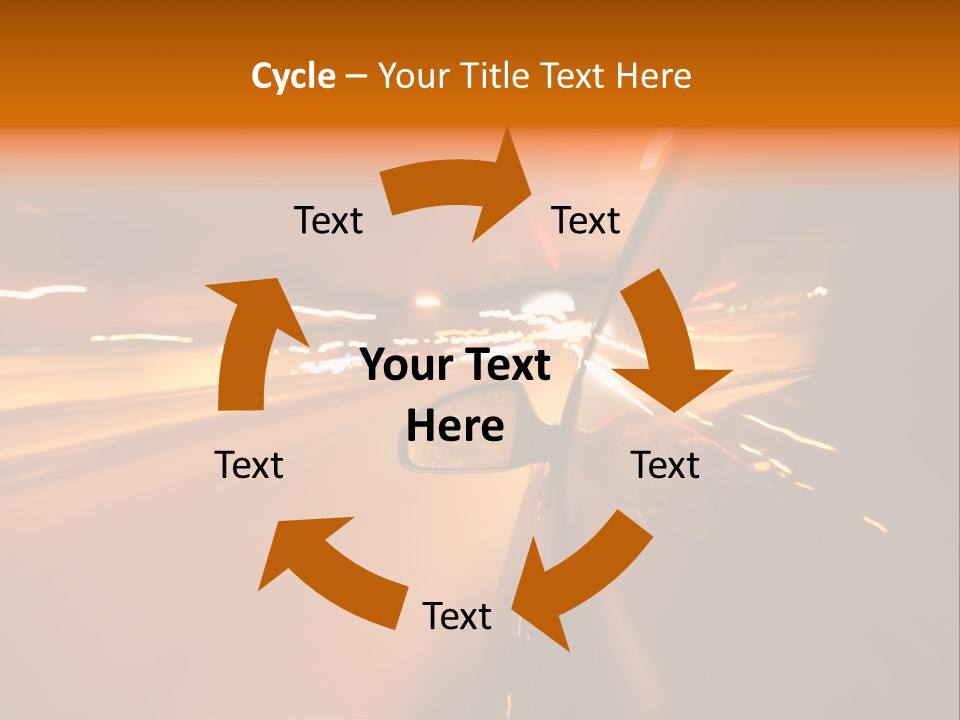 Road Destination Blurred PowerPoint Template