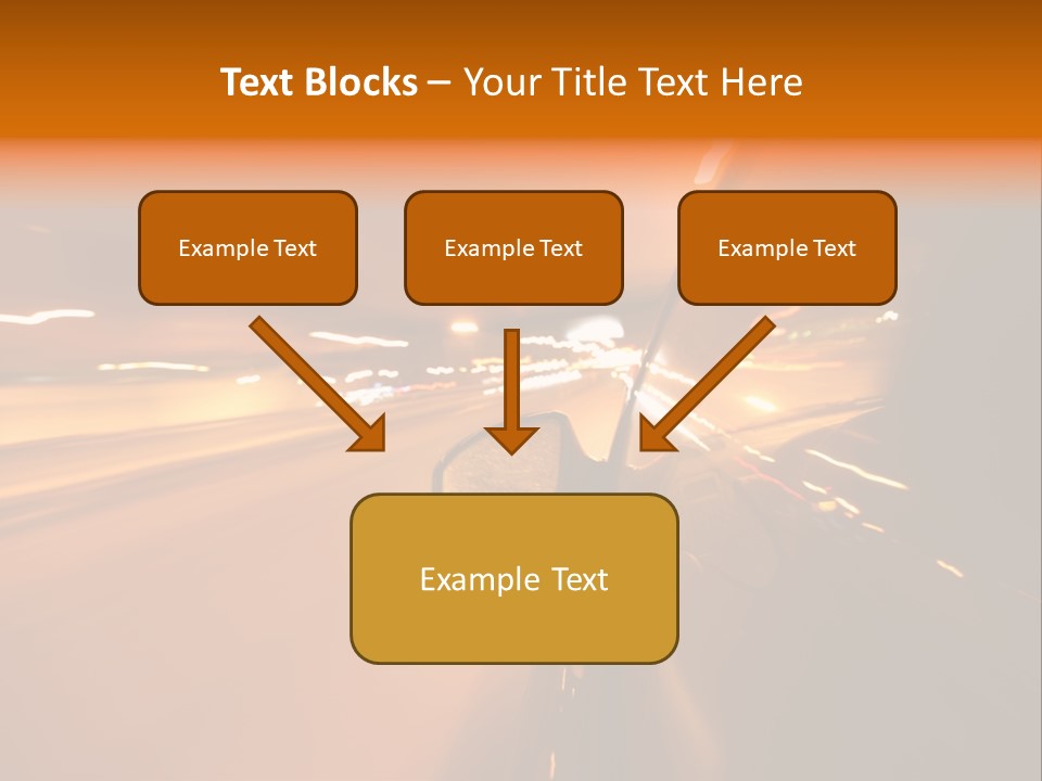 Road Destination Blurred PowerPoint Template
