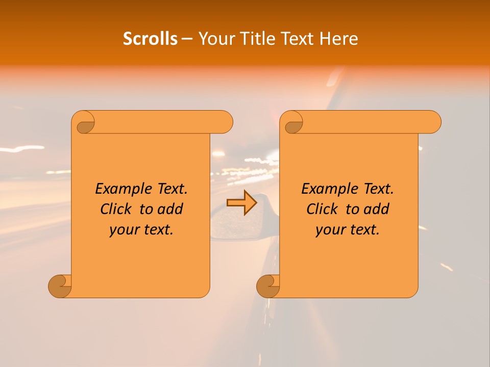 Road Destination Blurred PowerPoint Template