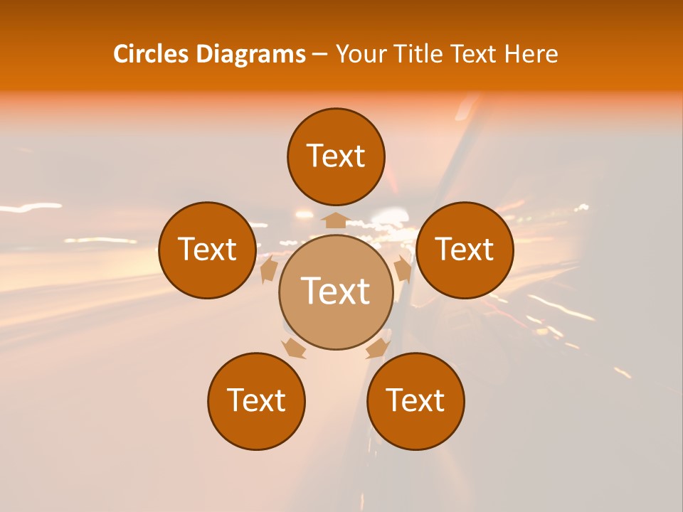 Road Destination Blurred PowerPoint Template