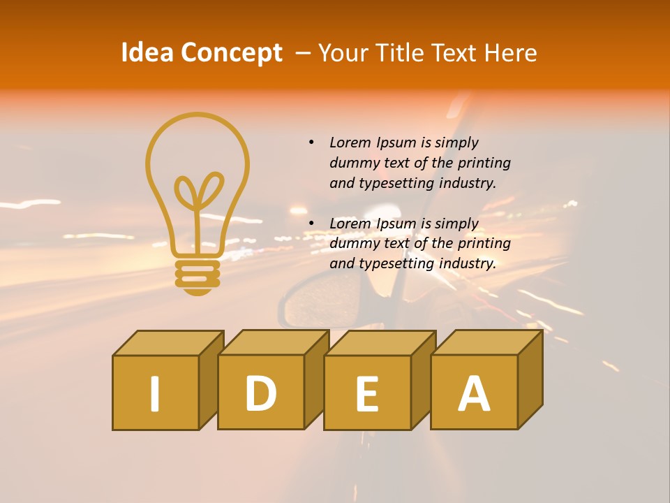 Road Destination Blurred PowerPoint Template