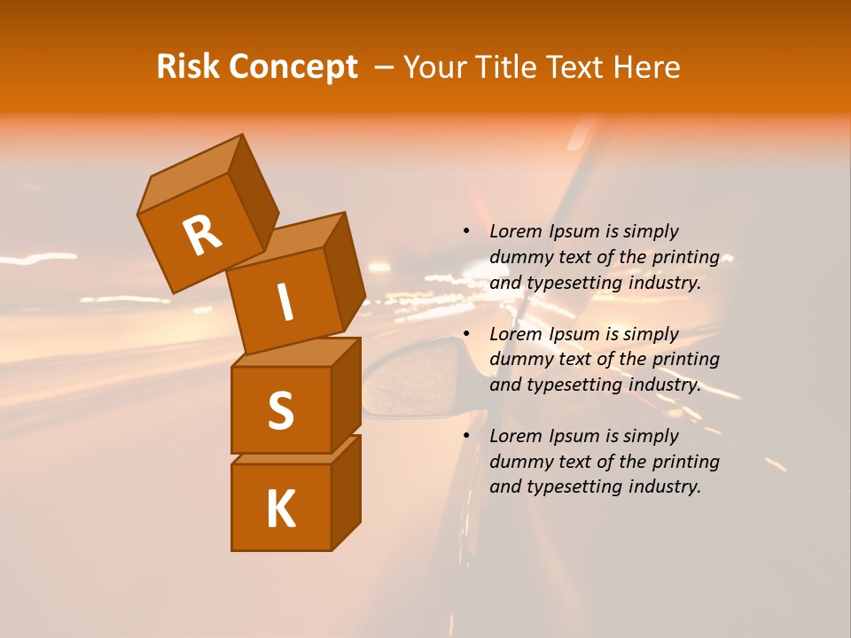 Road Destination Blurred PowerPoint Template