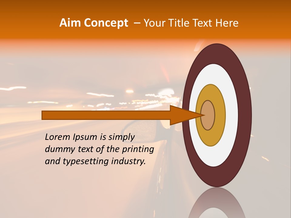 Road Destination Blurred PowerPoint Template