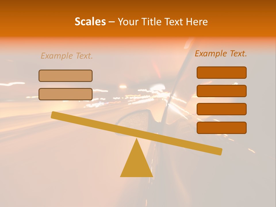 Road Destination Blurred PowerPoint Template