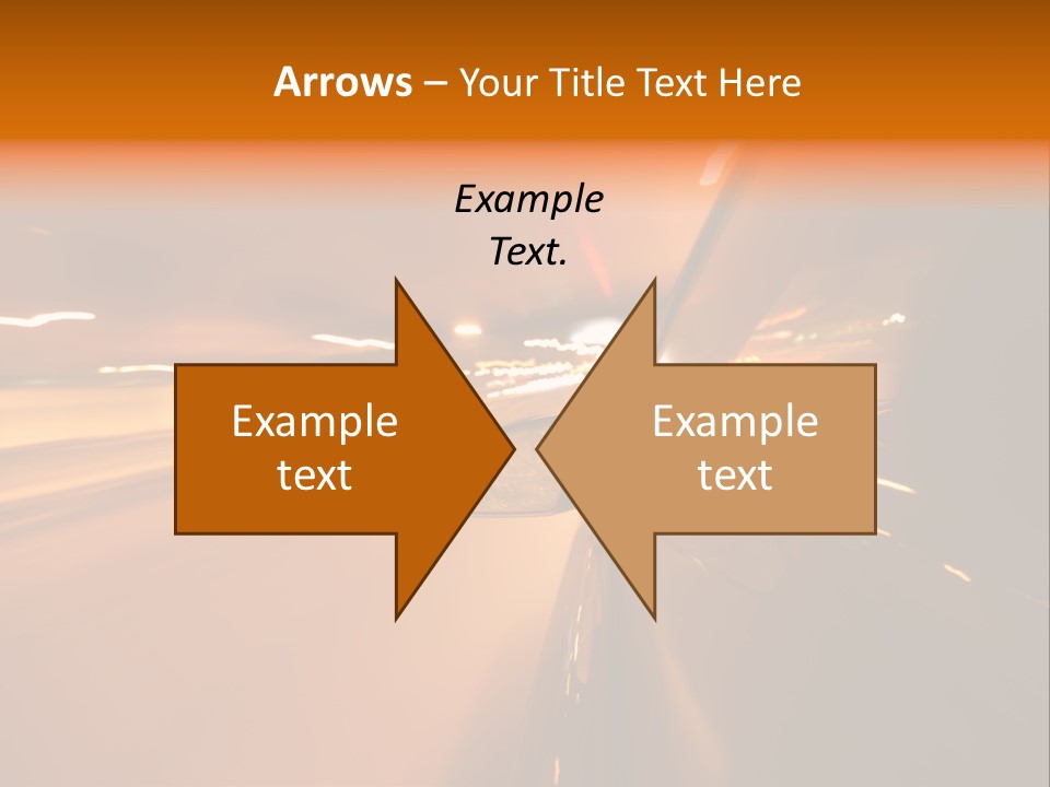 Road Destination Blurred PowerPoint Template