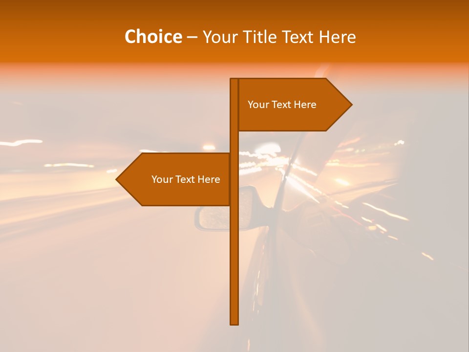 Road Destination Blurred PowerPoint Template