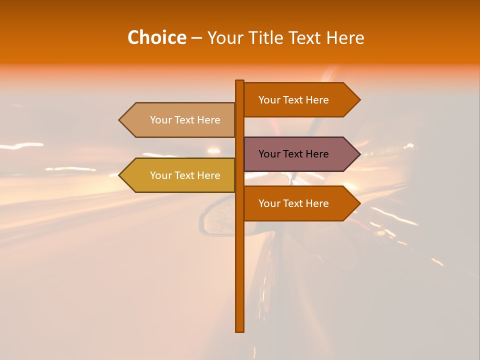 Road Destination Blurred PowerPoint Template