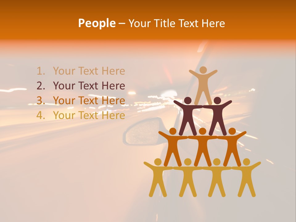 Road Destination Blurred PowerPoint Template