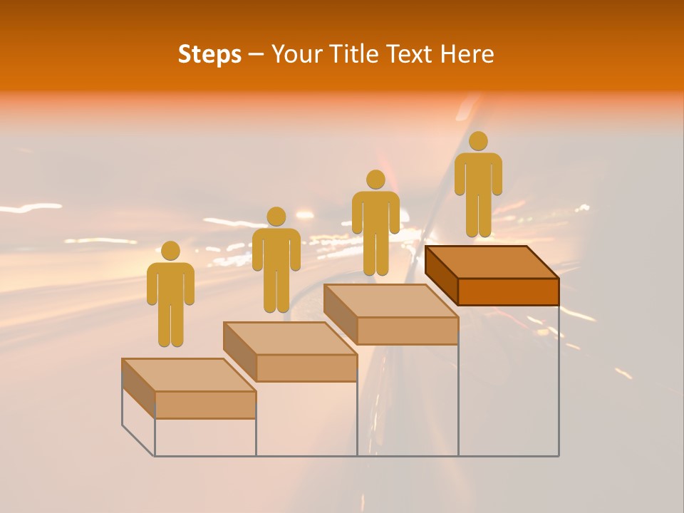 Road Destination Blurred PowerPoint Template