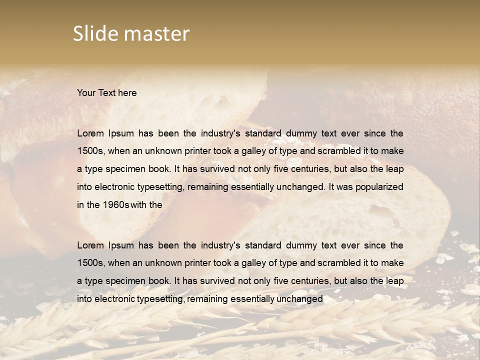 Wheat Texture Closeup PowerPoint Template