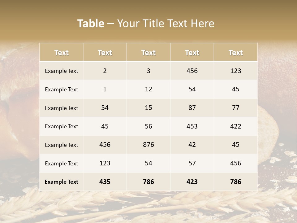 Wheat Texture Closeup PowerPoint Template