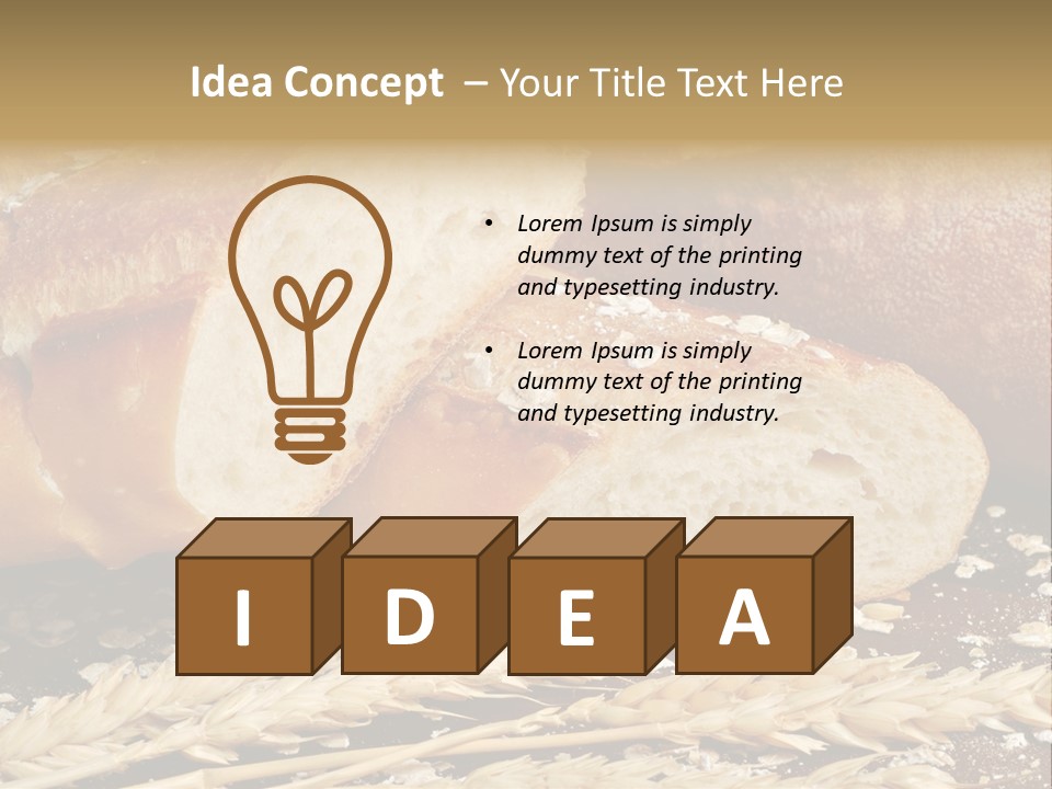 Wheat Texture Closeup PowerPoint Template