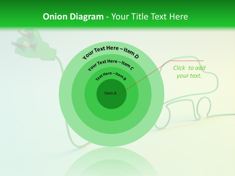 A Green And White Powerpoint Presentation With A Car Plugged Into It PowerPoint Template