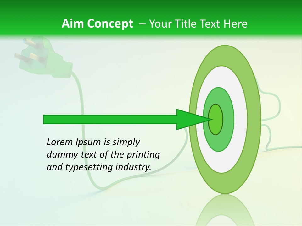 A Green And White Powerpoint Presentation With A Car Plugged Into It PowerPoint Template